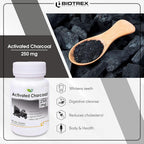 Generic Activated Charcoal 250mg Digestive Cleanse - 60 Capsules - image 3