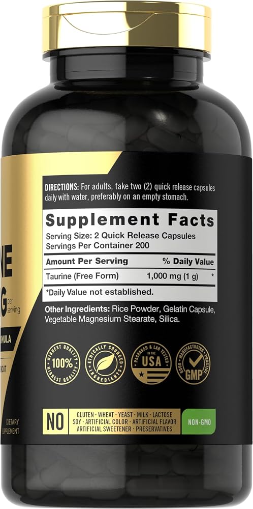 Carlyle Taurine 1000mg - 400 Capsules - image 2