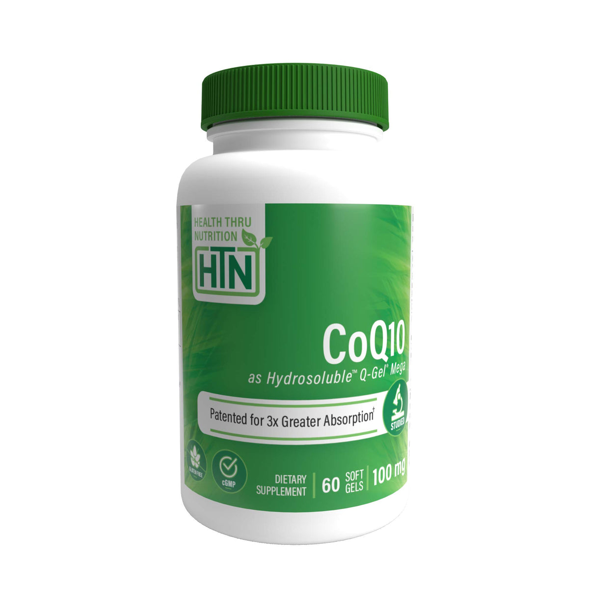 Health Thru Nutrition Q-Gel CoQ-10 100mg with Vitamin E - 60 Softgels