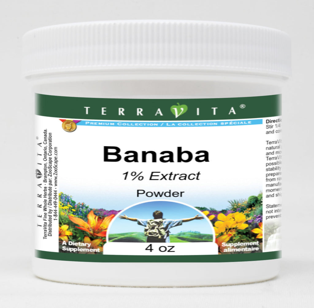 Terravita Banaba 1% Powder - 12 Ounces (Pack of 3)