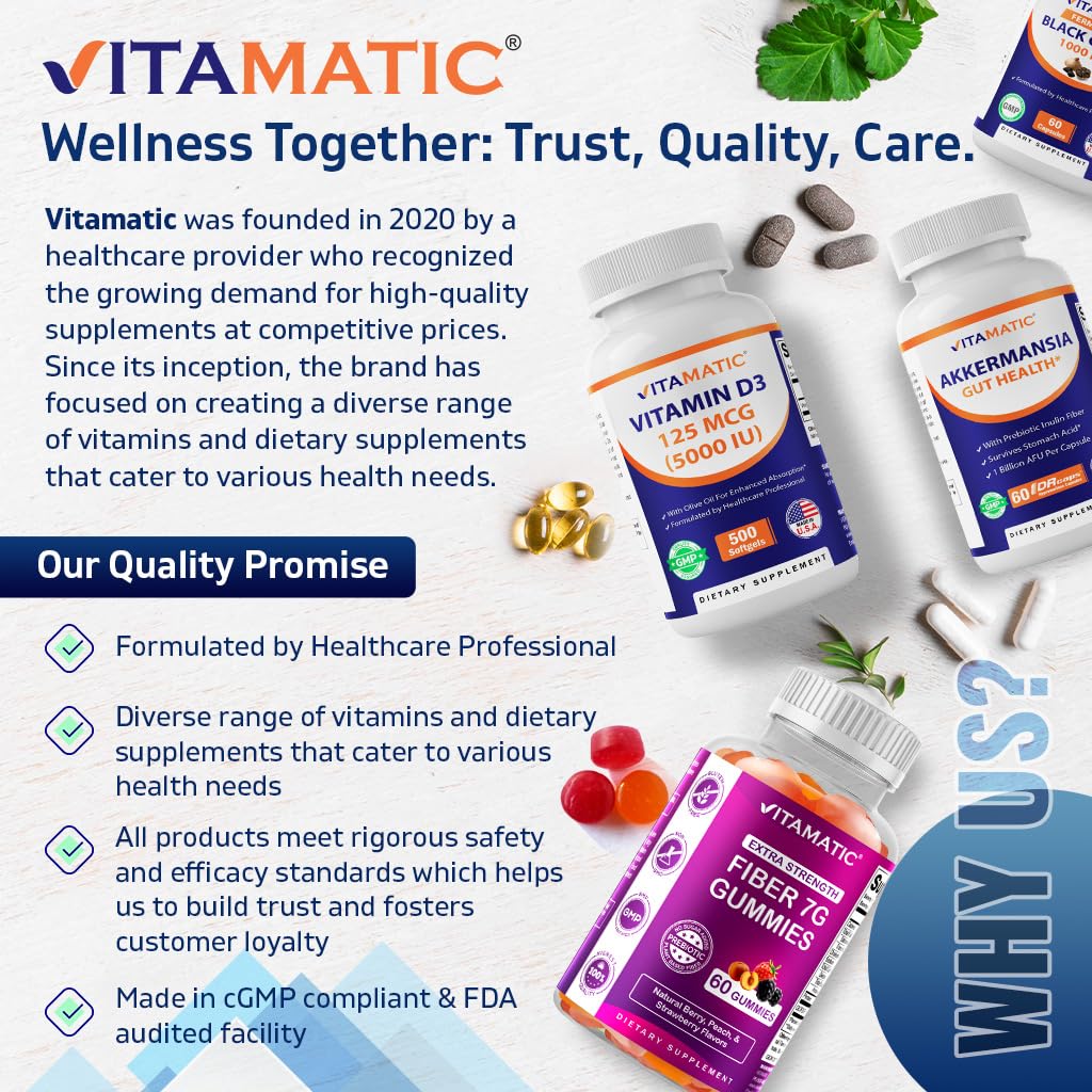 Vitamatic High Potency Biotin 20000 mcg (20mg) with Keratin 100mg
