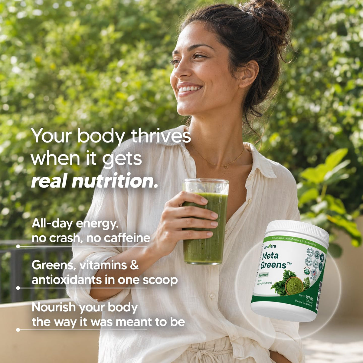 Univera Metagreens Organic Green Powder Superfoods Blend - 6.62 oz - image 4