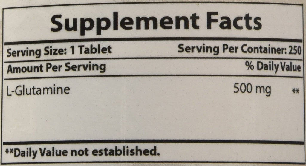 Best Naturals L-Glutamine 500 mg - 250 Tablets - image 9