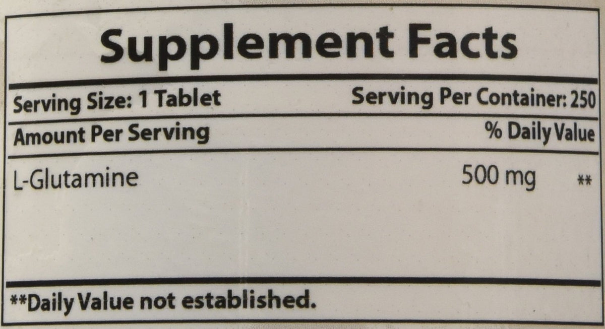 Best Naturals L-Glutamine 500 mg - 250 Tablets - image 9
