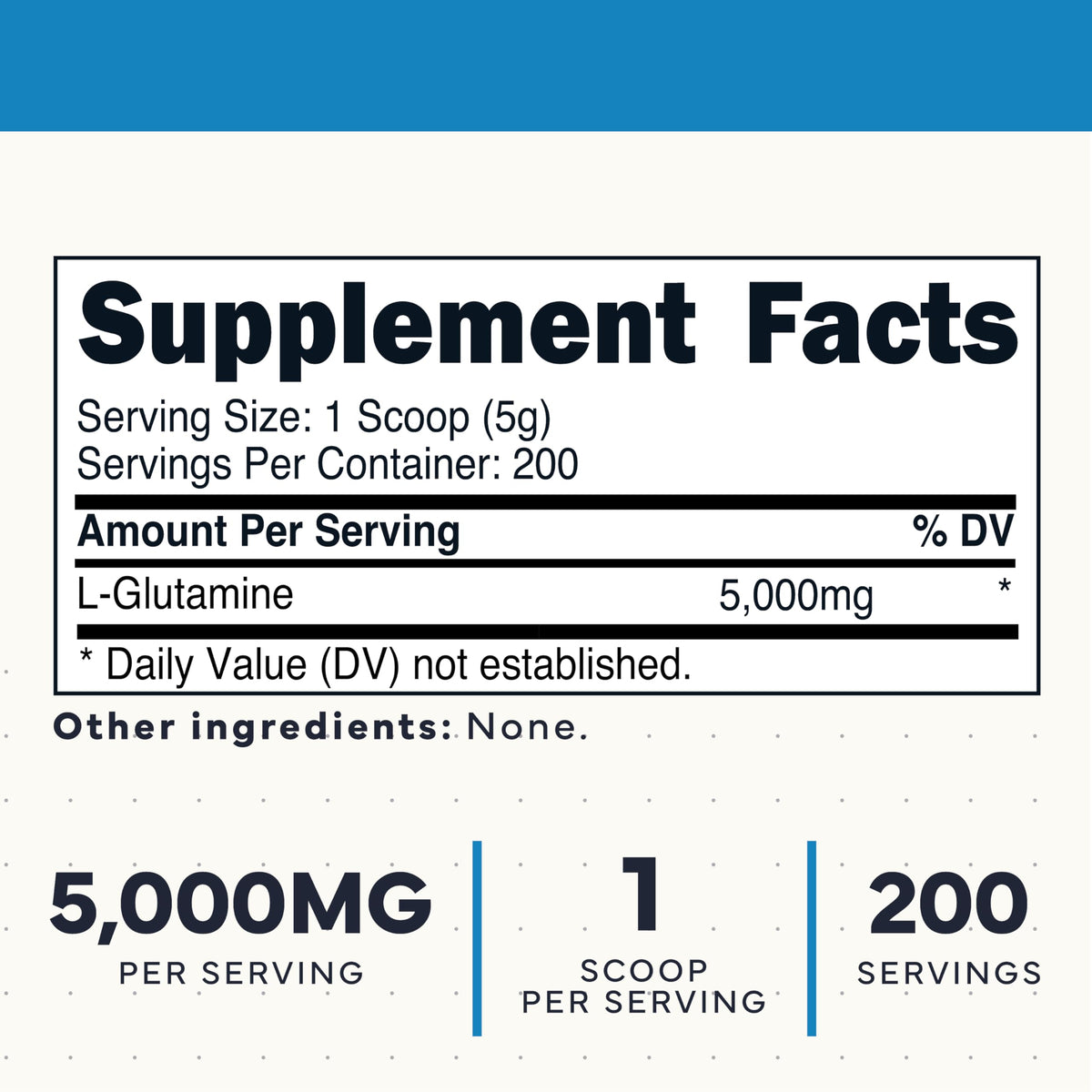 Type Zero L Glutamine Powder Supplement for Leaky Gut Health