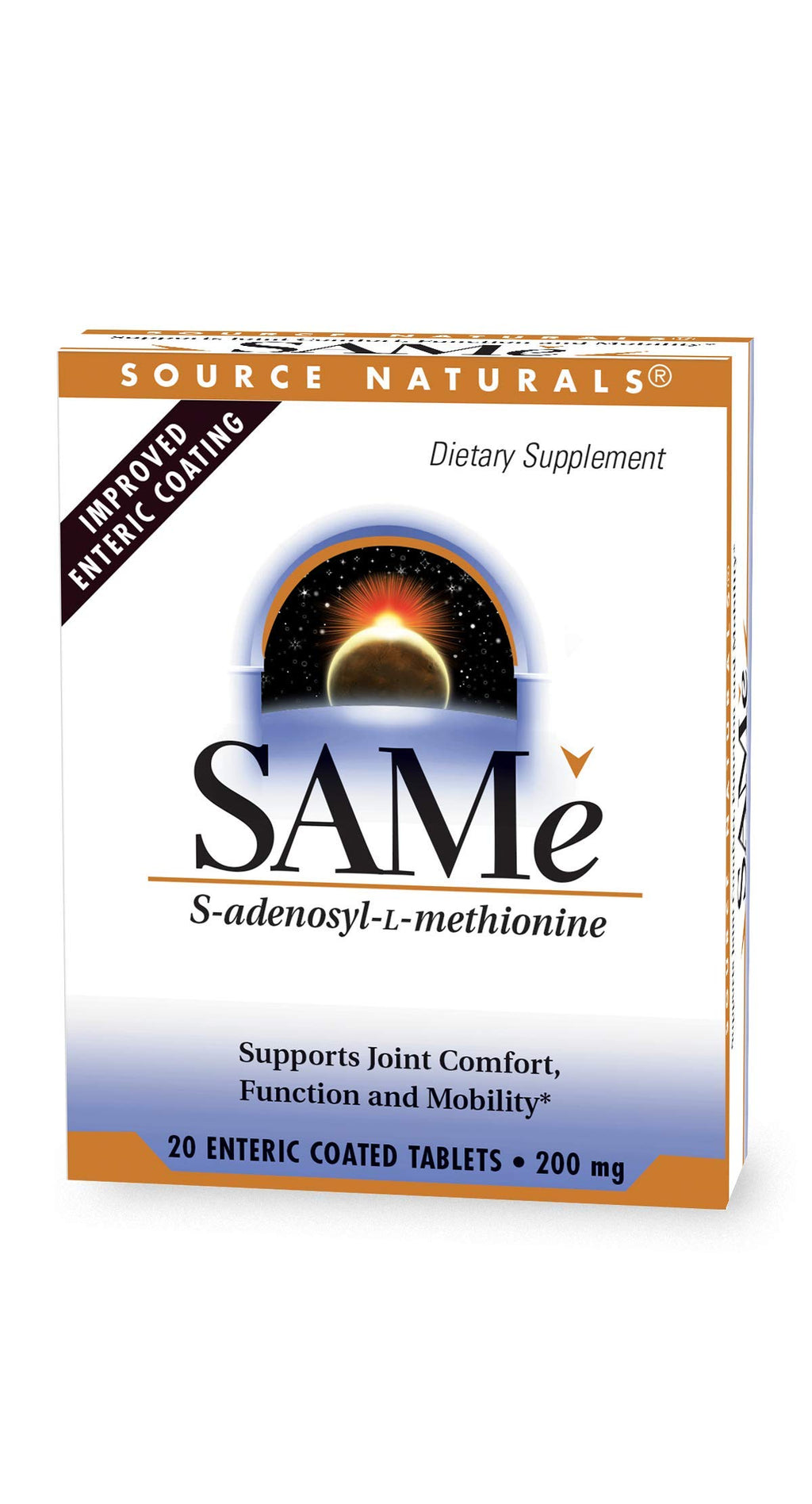 Source Naturals SAMe 400 mg - 20 Enteric Coated Tablets