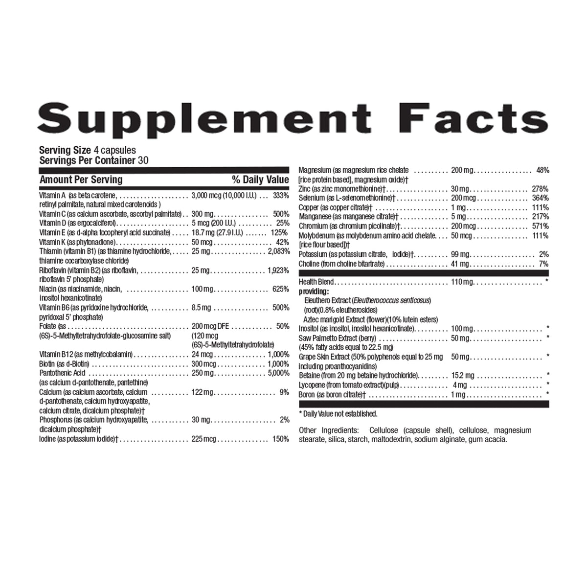 Country Life Max for Men Multivitamin Iron-Free - 120 Vegetarian Capsules - image 2