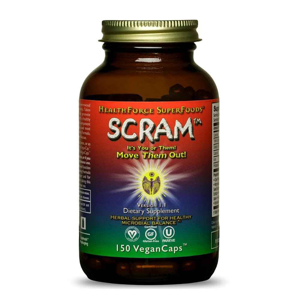 HEALTHFORCE SUPERFOODS Scram Herbal Supplement - 150 Vegan Capsules