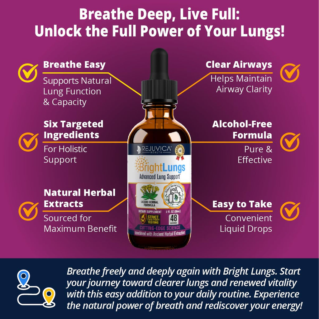 Rejuvica Health Bright Lungs - Lung Detox Support Supplement to Help