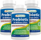 Best Naturals Probiotic 10 Strains 30 Billion Shelf Stable 120 Veggie