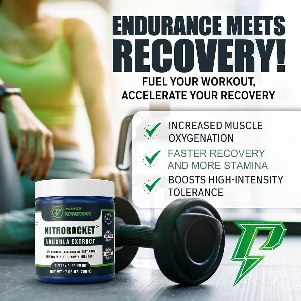 Primed Performance NitroRocket® Plant-Based Nitric Oxide Powder - image 4