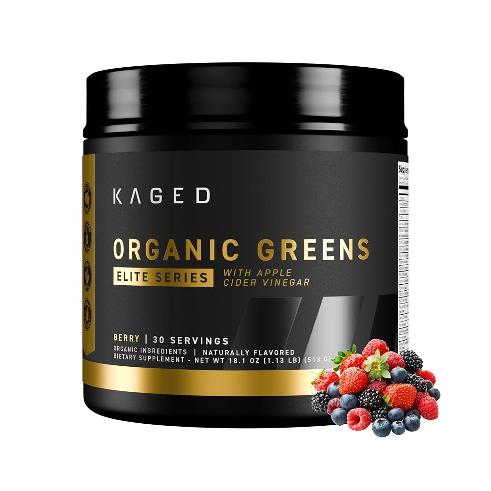 Kaged Organic Greens Elite Powder Berry - 30 Servings