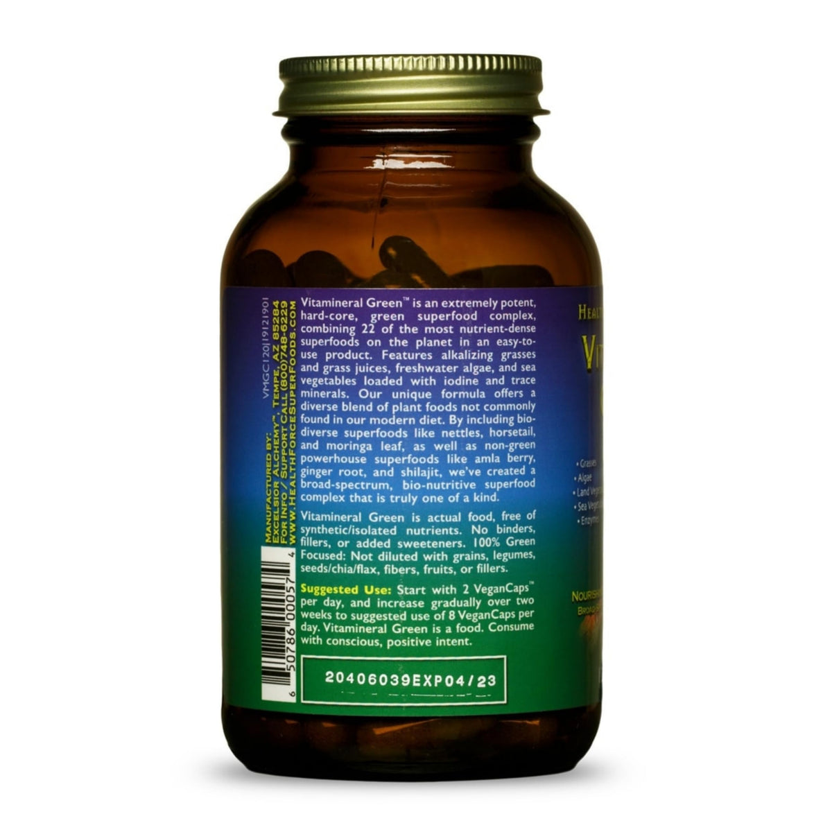 HEALTHFORCE SUPERFOODS Vitamineral Green Mineral Supplement - 120 Capsules - image 3