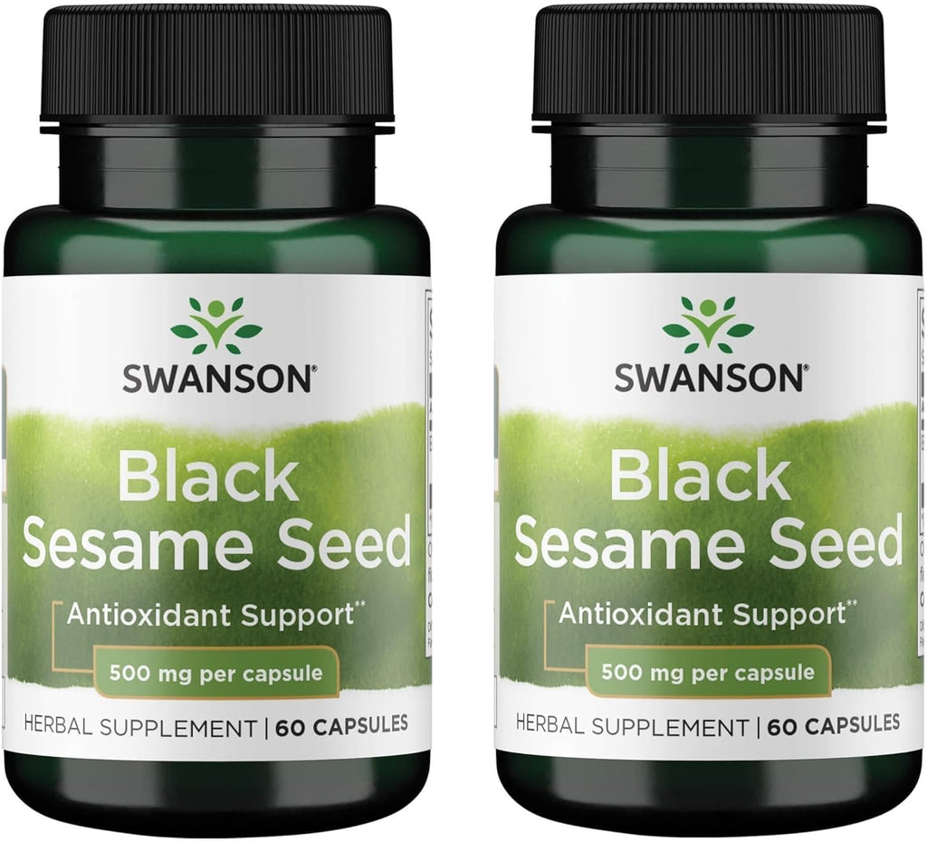 Swanson Full Spectrum Black Sesame Seed 500 mg - 120 Capsules