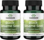 Swanson Full Spectrum Black Sesame Seed 500 mg - 120 Capsules