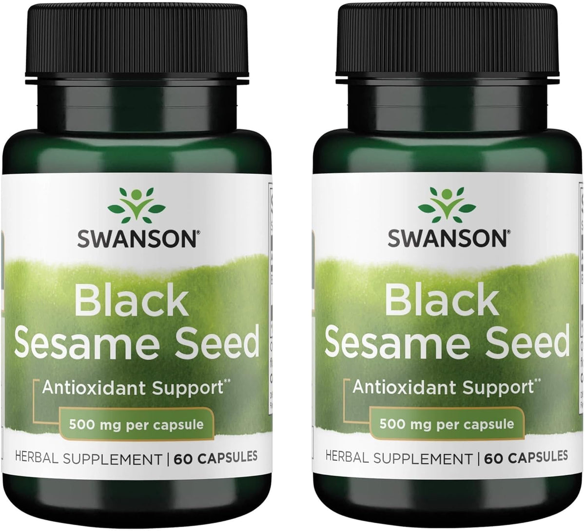 Swanson Full Spectrum Black Sesame Seed 500 mg - 120 Capsules