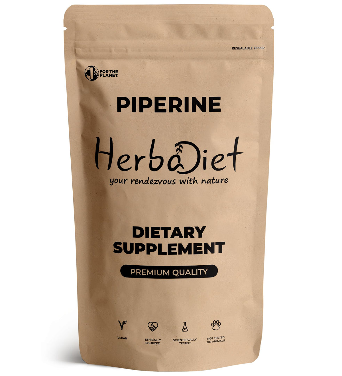 Herbadiet Piperine 95% Black Pepper Extract Powder - 10g