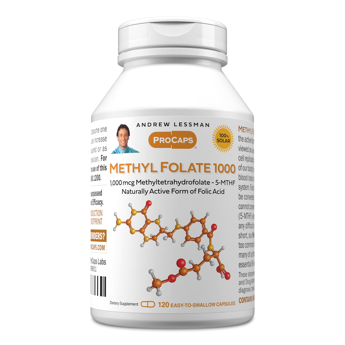 ANDREW LESSMAN Methyl Folate 1000 - Capsules - 1000 mcg L-Methyl