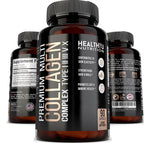 HEALTHYU NUTRITION Multi Collagen Peptides Types I II III V X - 90 Capsules