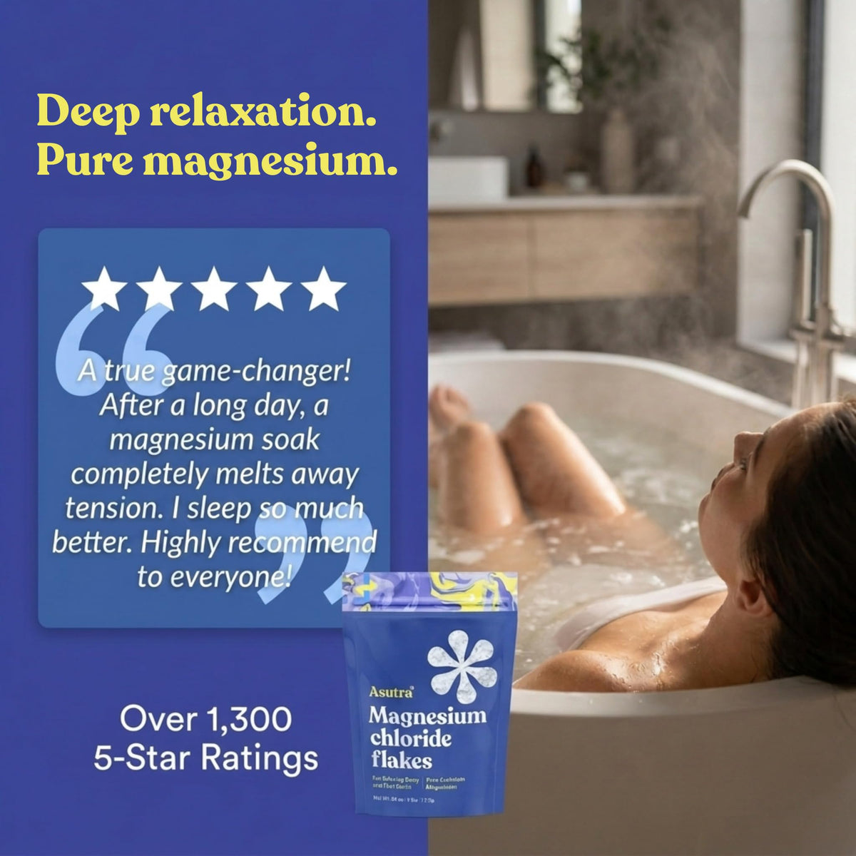 Asutra Magnesium Chloride Flakes for Bath