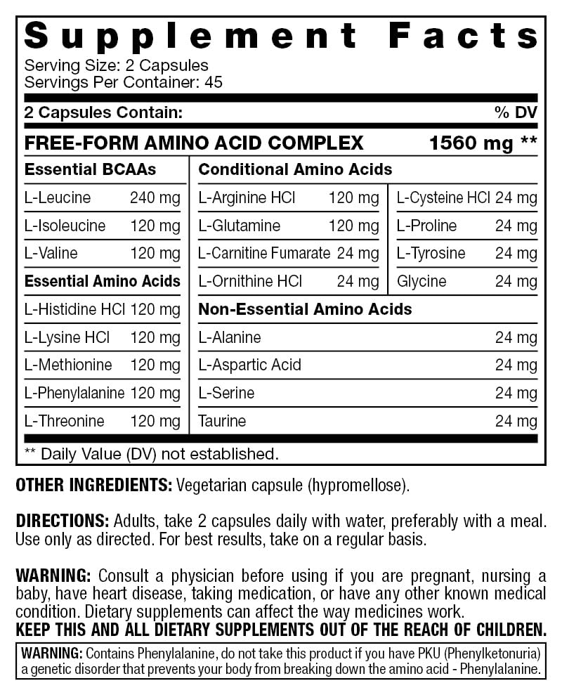 Fresh Start Amino Acid Complex Capsules - 90 Count - image 2