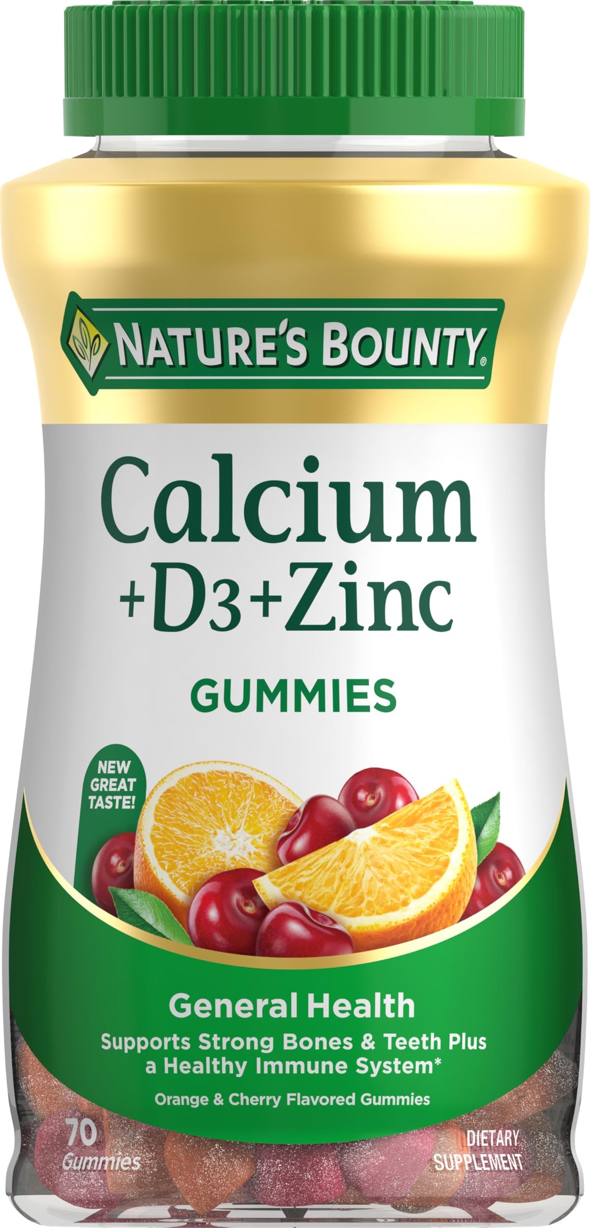 Nature's Bounty Calcium & Vitamin D3 Gummies Bone Health - 70 Count