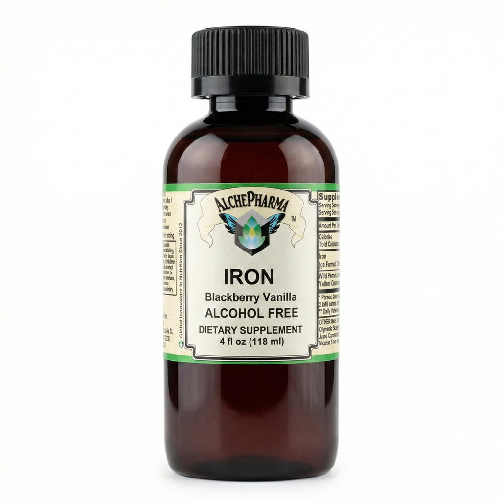 AlchePharma Iron Liquid Ferrous Bisglycinate Chelate - 4 fl oz