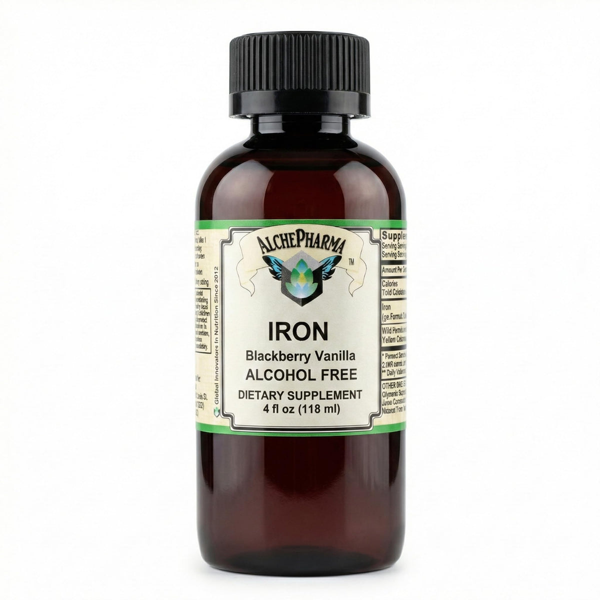 AlchePharma Iron Liquid Ferrous Bisglycinate Chelate - 4 fl oz