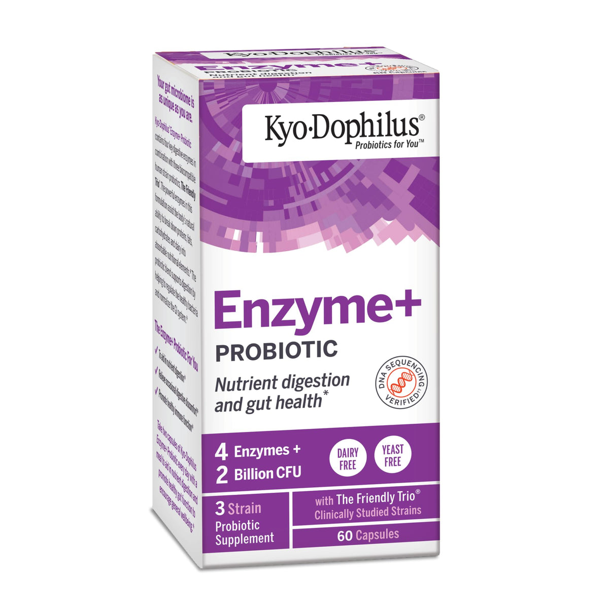 Kyolic Kyo-Dophilus W/Enzymes Probiotic Digestive Support - 60 Capsules