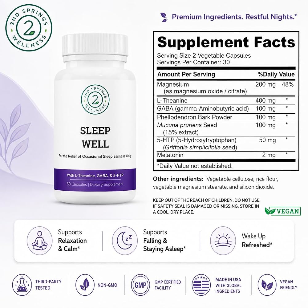 2nd Springs Sleep Well Supplement - 60 Capsules - image 3