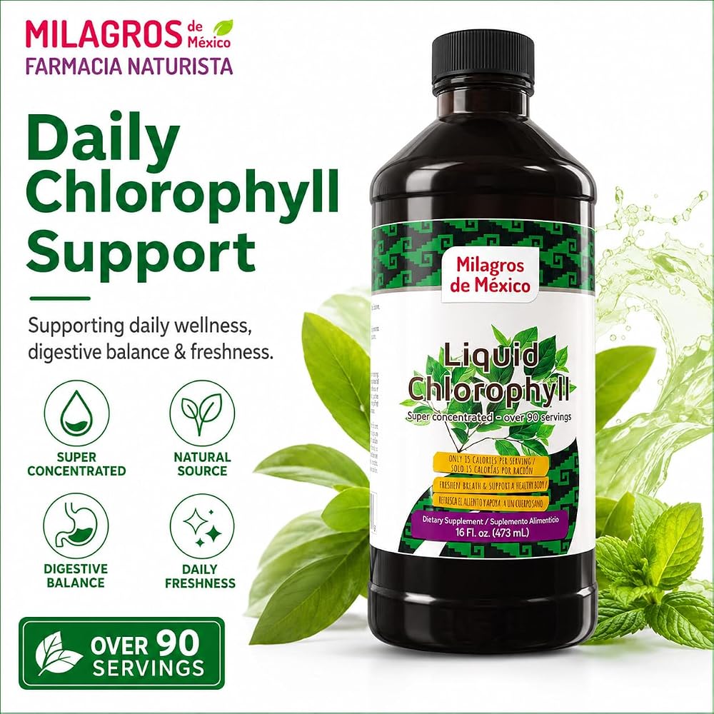 Milagros de Mexico Liquid Chlorophyll with Mint - 16 fl oz - image 2