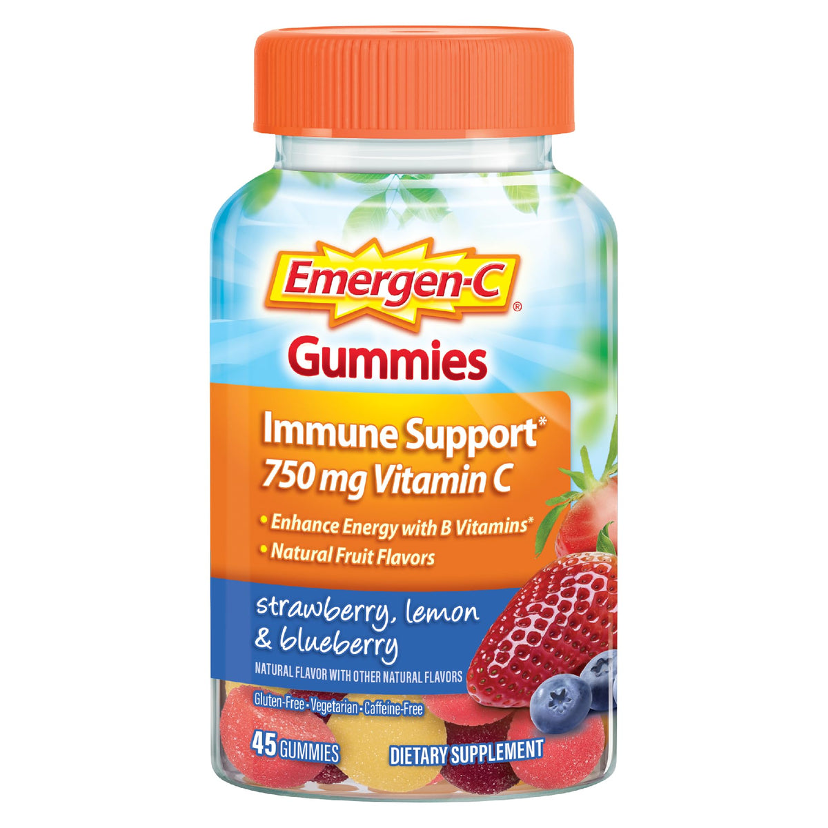 Emergen-C Vitamin C 750mg Immune Support Gummies - 45 Gummies