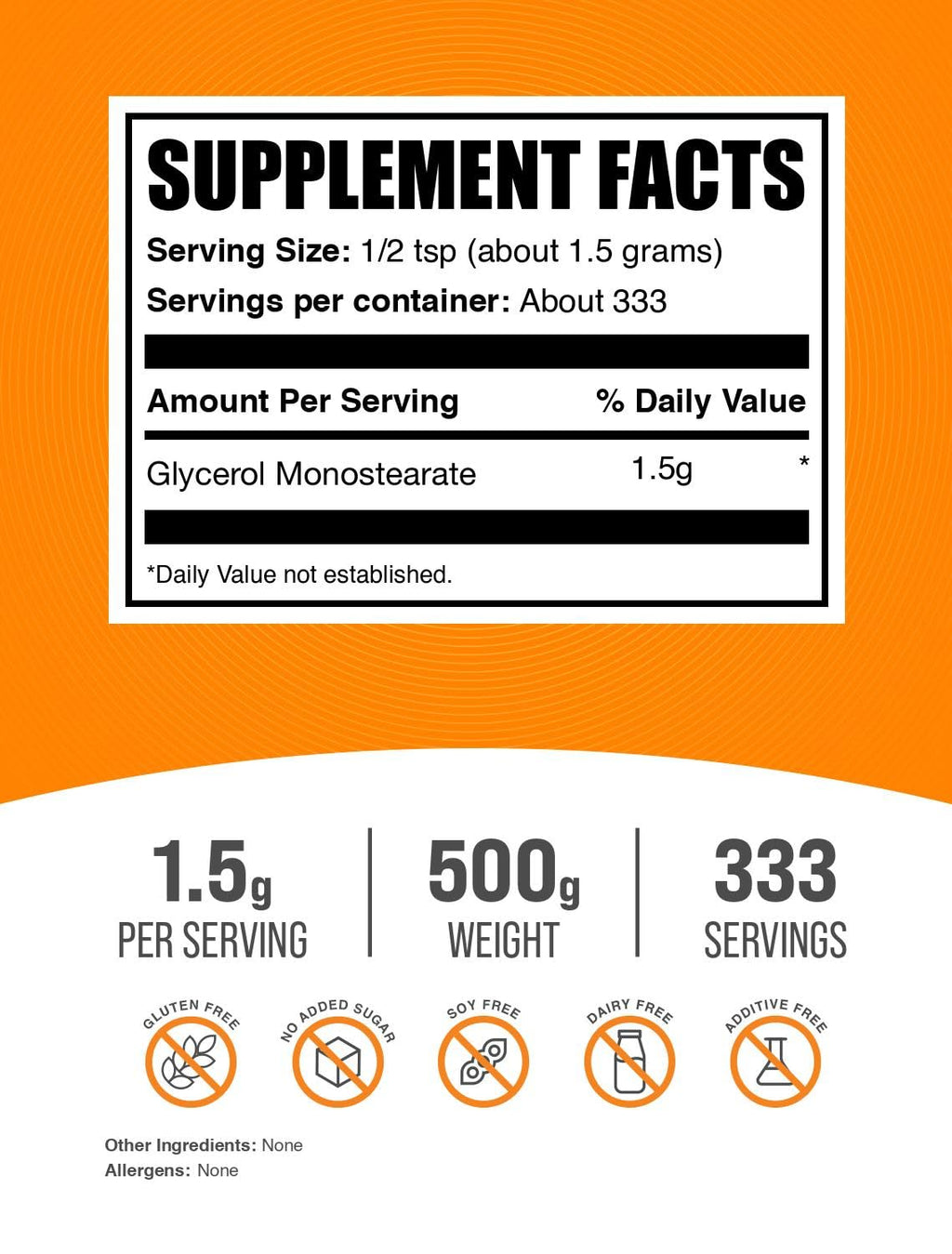 BulkSupplements.com Glycerol Monostearate Powder