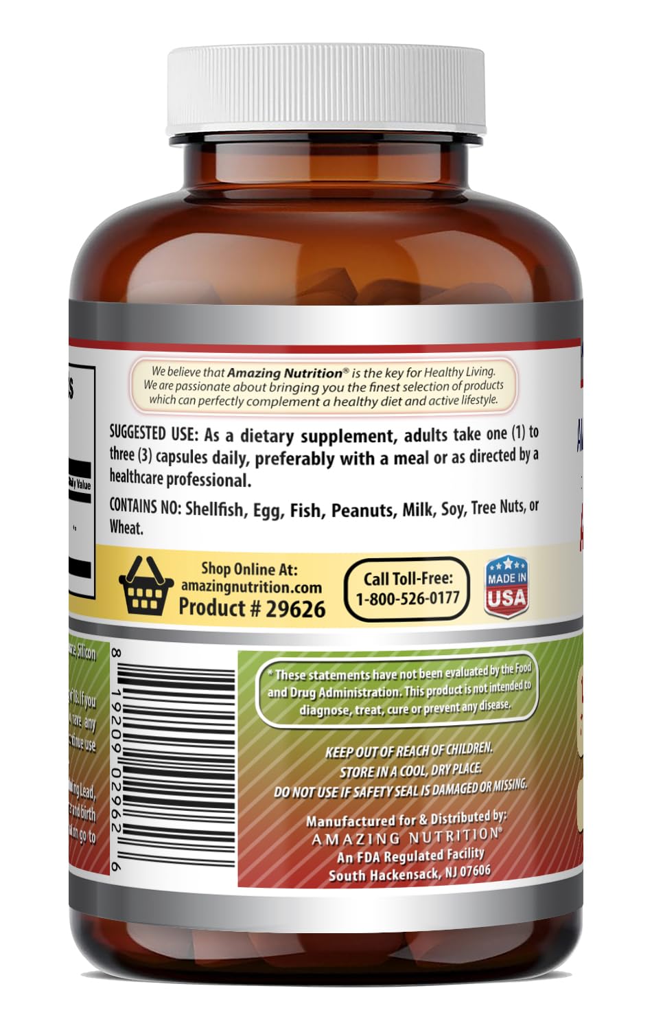 Amazing Nutrition Apple Cider Vinegar 1500 mg - 360 Capsules - image 5