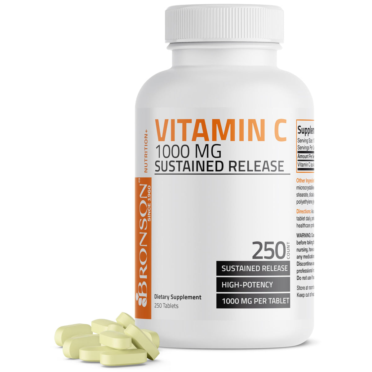Bronson Vitamin C 1000 mg Sustained Release - 250 Tablets