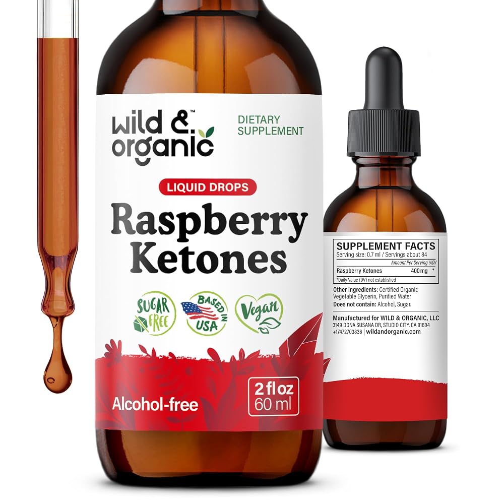 Wild & Organic Raspberry Ketones Extract Tincture - Liquid Raspberry