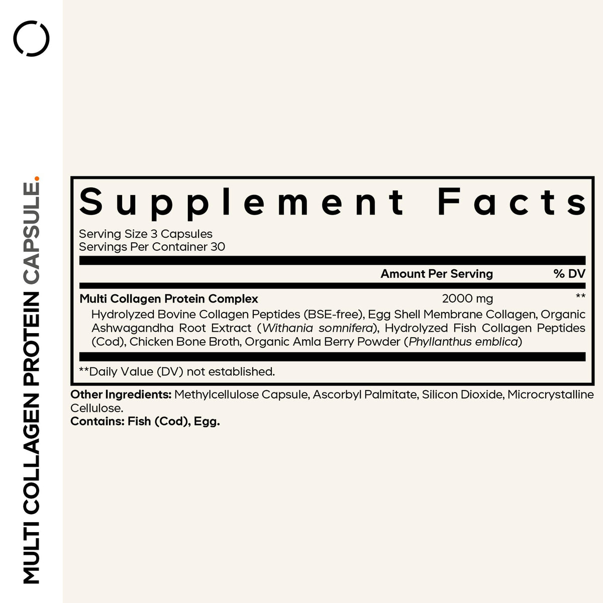 Codeage Multi Collagen Peptides Protein - 90 Capsules - image 2