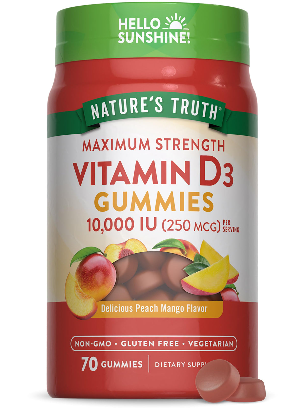 Nature's Truth Vitamin D3 Gummies 10000 IU - 70 Count