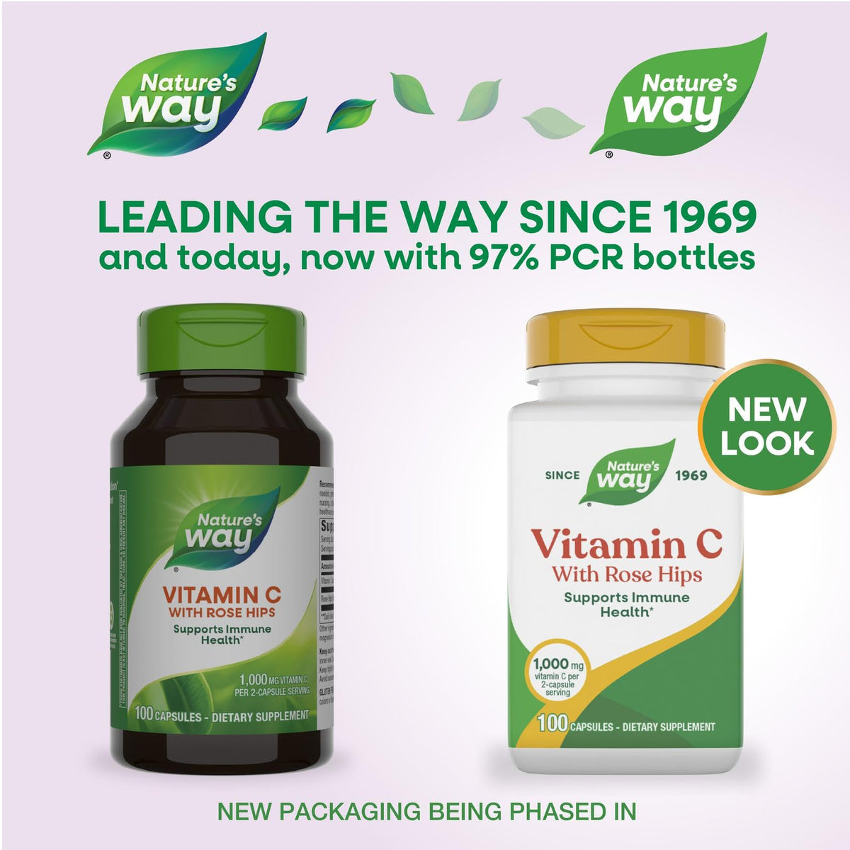 Nature's Way Vitamin C-500 with Rose Hips 1000 mg - 100 Capsules - image 2