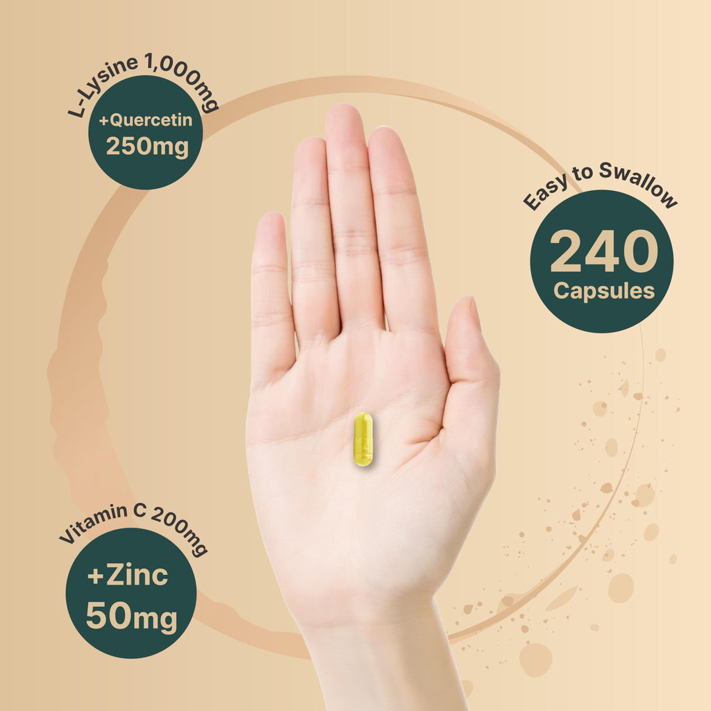 NatureBell L-Lysine 1000mg with Quercetin Capsules - 240 Count - image 4