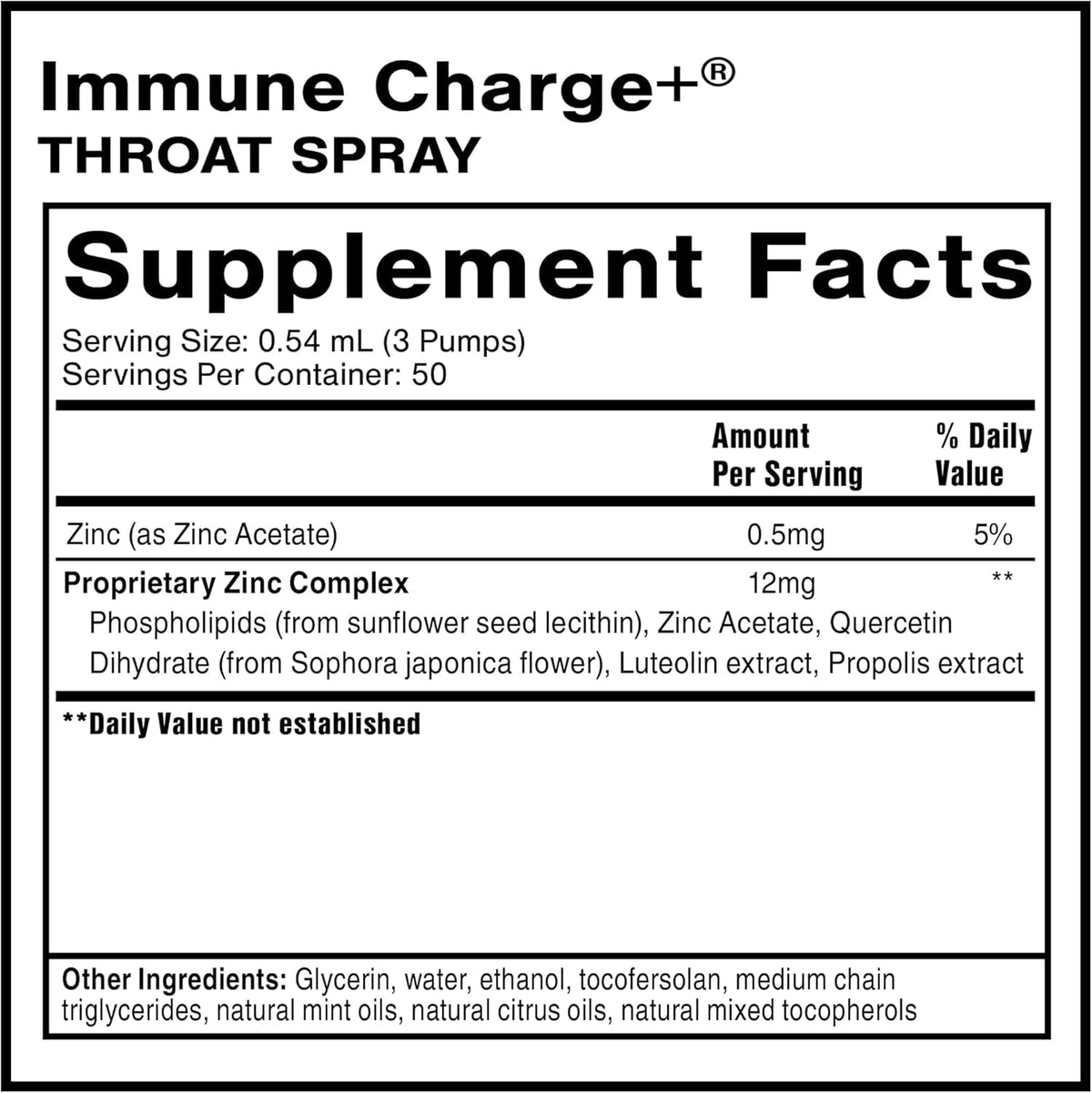 Quicksilver Scientific Immune Charge+ Zinc Throat Spray - 0.9 fl oz - image 2