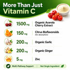 HCL Herbal Code Labs Vitamin C from Organic Acerola Cherry - 90 Capsules - image 5