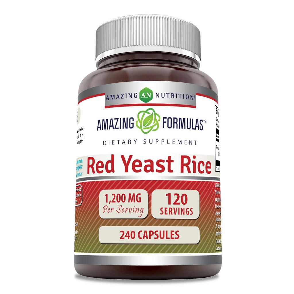 Amazing Nutrition Red Yeast Rice 1200mg - 240 Capsules