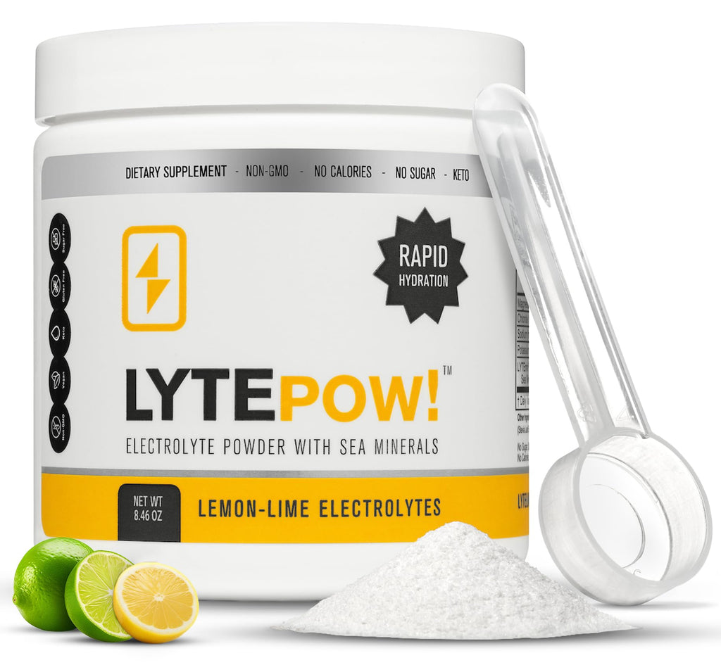 LyteLine Electrolytes Powder Sea Minerals Lemon-Lime - 90 Servings
