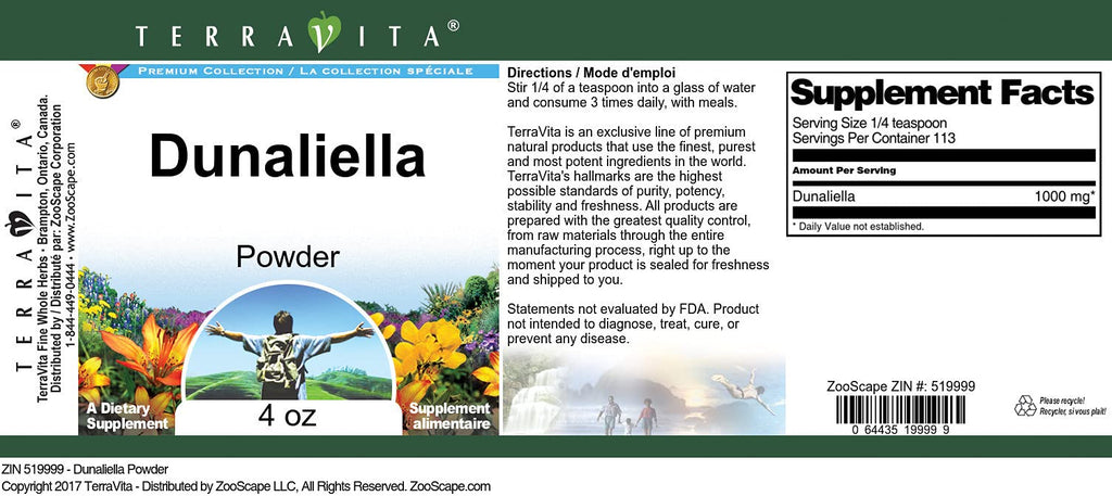 Terravita Dunaliella Powder - 12 oz (3 x 4 oz) - image 2