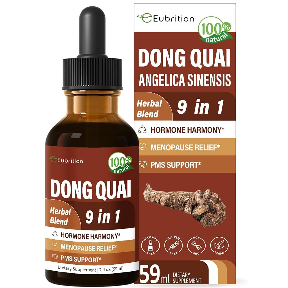 Eubrition Dong Quai Liquid Drops for Women Health Support - 2 Fl Oz