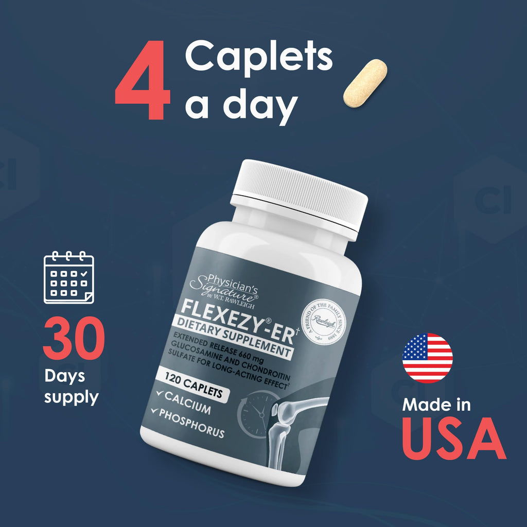 Rawleigh Flexezy-ER Glucosamine Chondroitin 24-Hour - 120 Caplets - image 4
