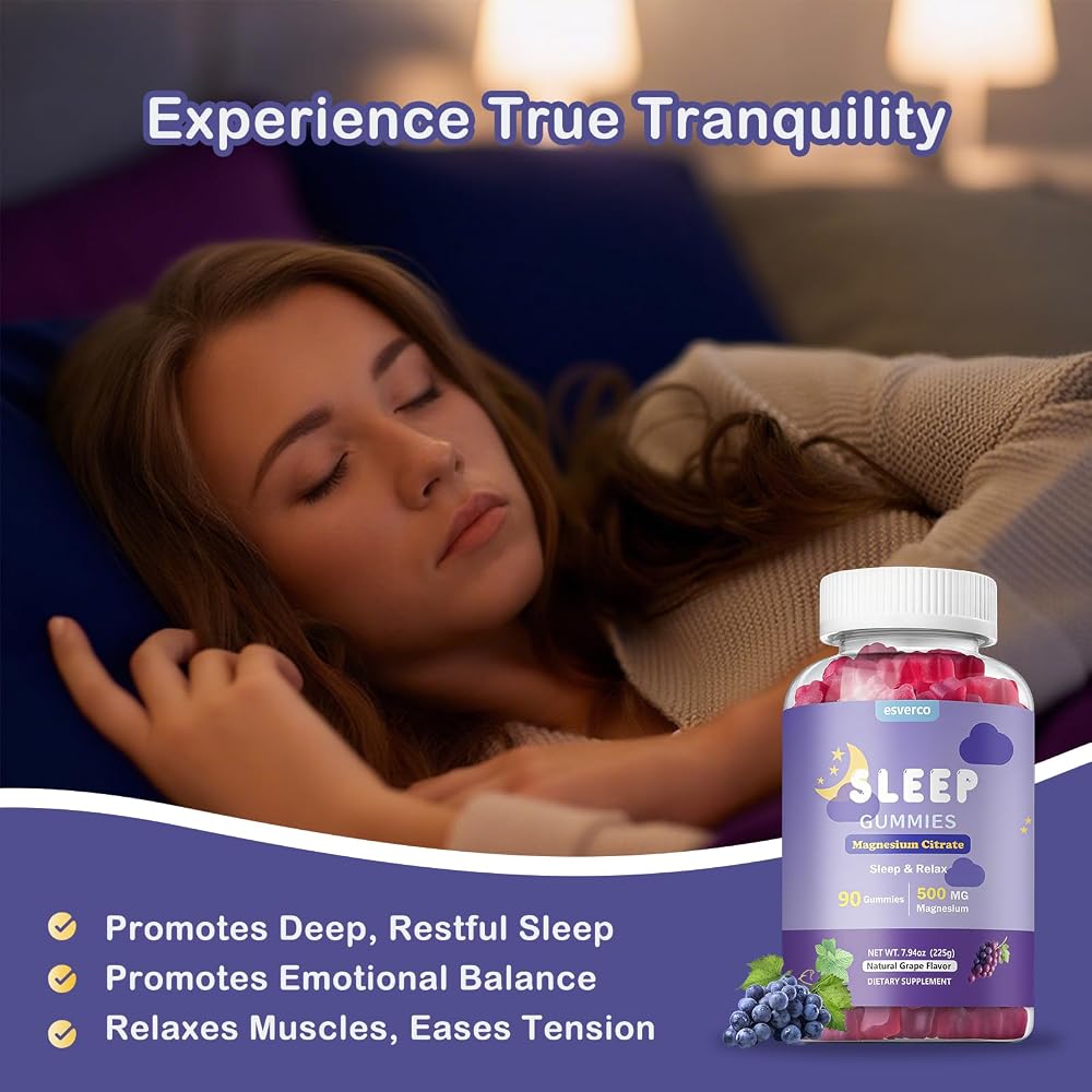 esverco Sleep Gummies, 500mg Magnesium Citrate