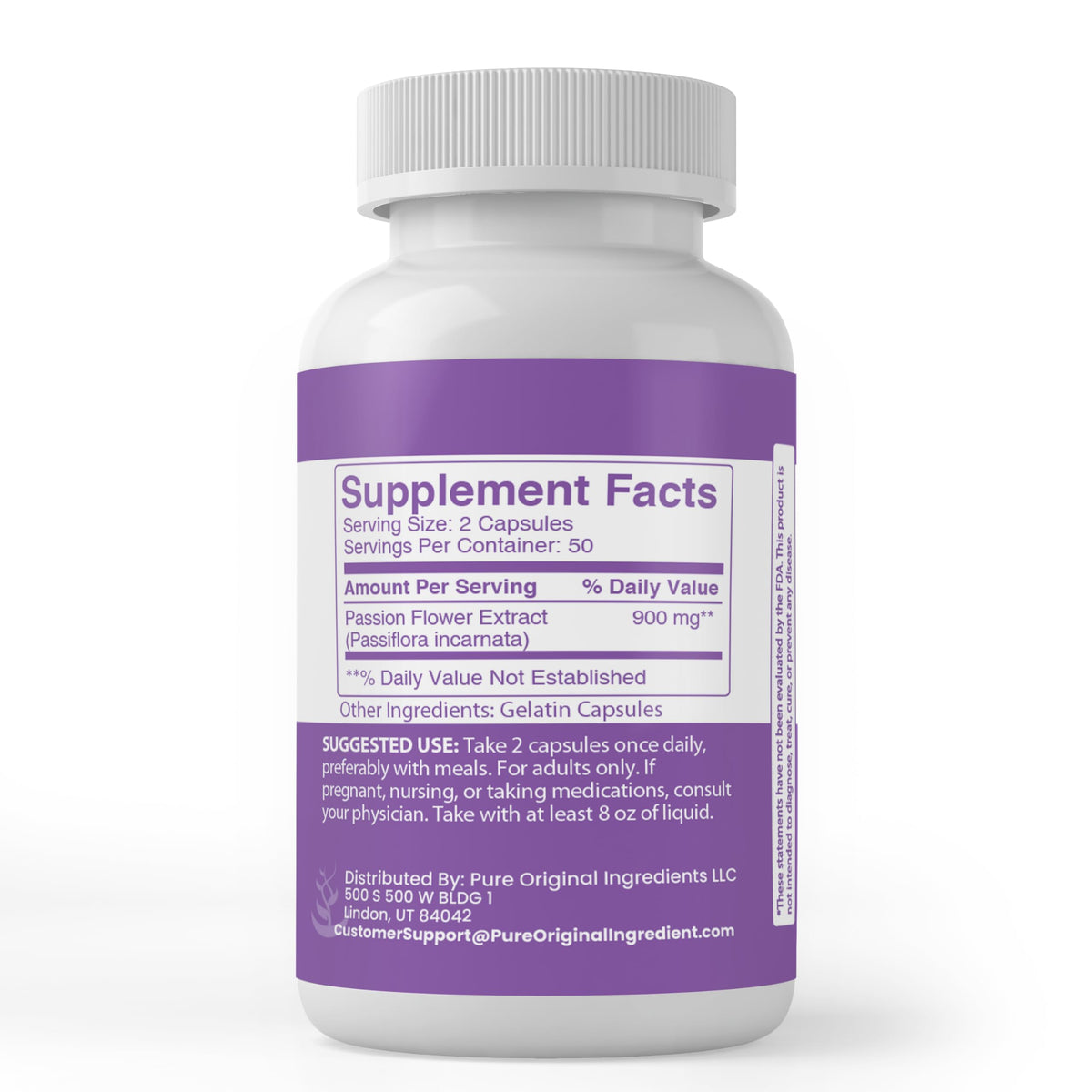 PURE ORIGINAL INGREDIENTS Passion Flower Extract