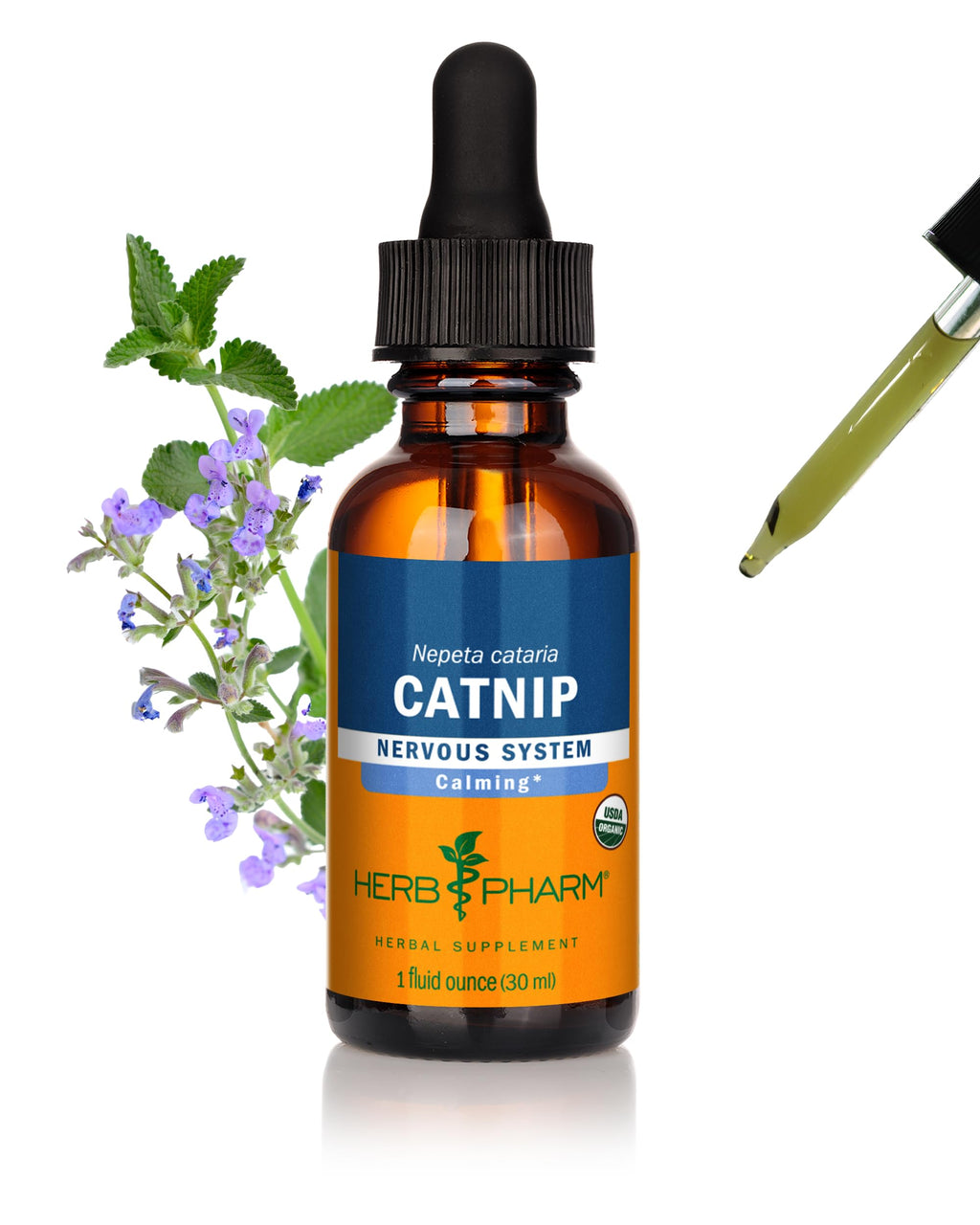 Herb Pharm Catnip Liquid Herbal Extract Nervous System Support - 1 oz